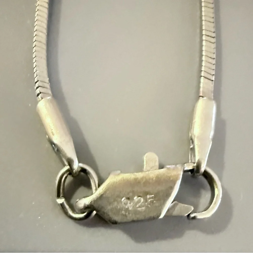Sterling Silver Square Snake Chain 925 24 Inches 1mm 7.6 Grams